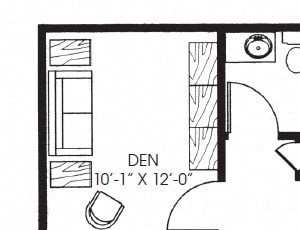 899sqft 1 Bed + Den, 1 Bath - Legacy